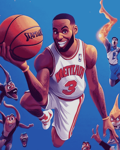 Space Jam Animation Characters Diamond Painting