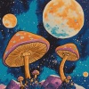 Space Mushroom Fantasy Diamond Painting