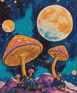 Space Mushroom Fantasy Diamond Painting