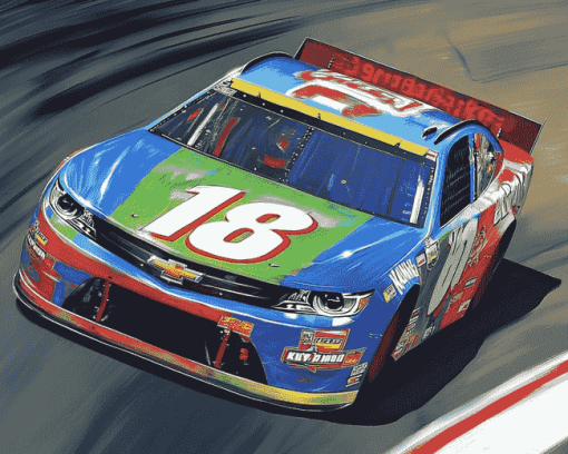 Speedy Kyle Busch Cars Diamond Painting