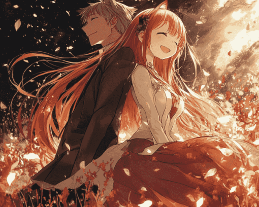 Spice and Wolf Anime Love Diamond Painting