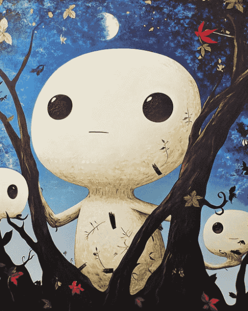 Spirited Kodama Fantasy Diamond Painting