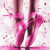 Splash Pink Ballet Shoe Diamond Painting