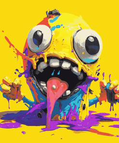 Splat Colorful Animation Diamond Painting