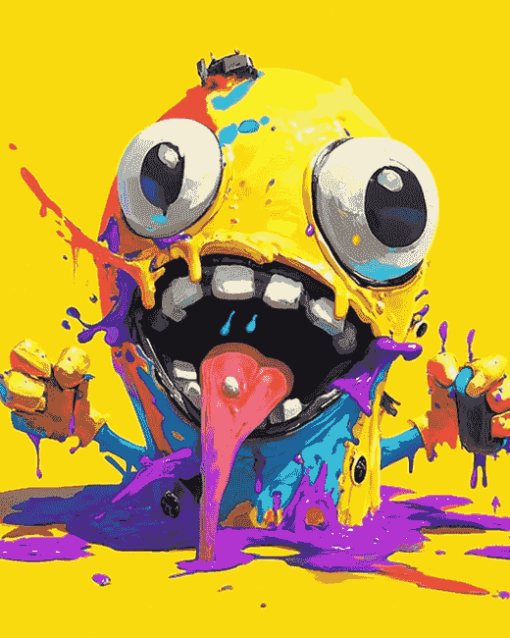 Splat Colorful Animation Diamond Painting