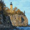 Split Rock Lighthouse Scenic View Diamond Painting