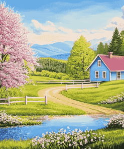 Spring Country Landscapes Diamond Painting