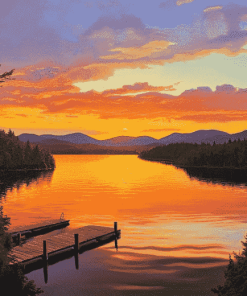 Squam Lake Sunset Diamond Painting