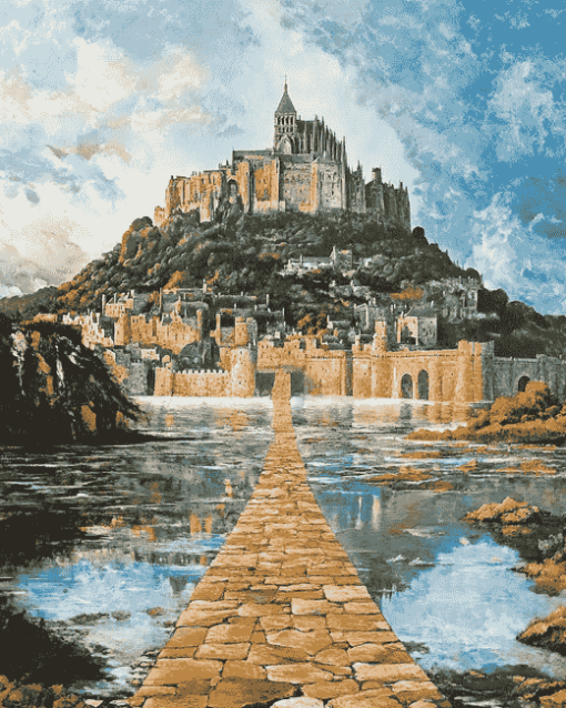 St Michaels Mount Mountain View Diamond Painting