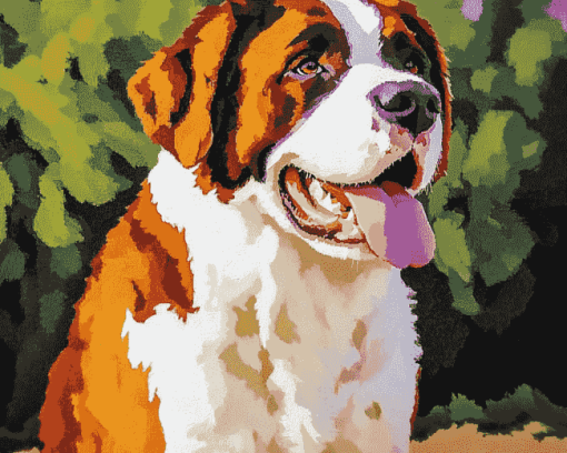 St. Bernard Puppy Diamond Painting