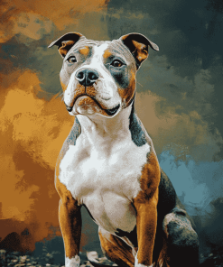 Staffordshire Bull Terrier Dog Art Diamond Painting