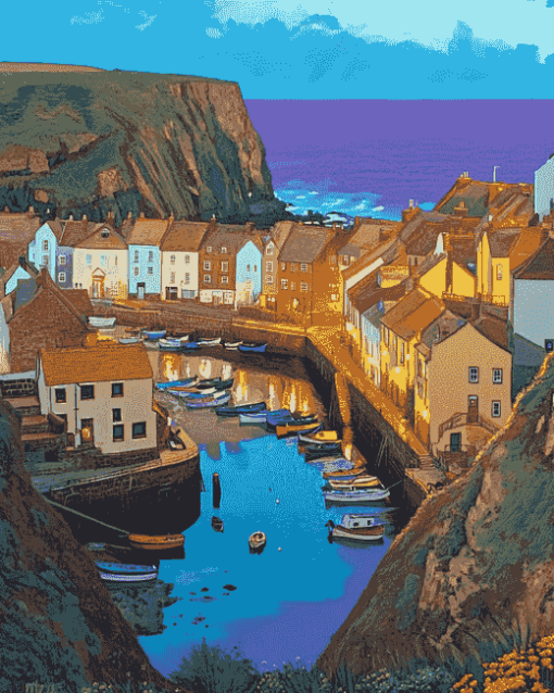 Staithes Sunset Views Diamond Painting