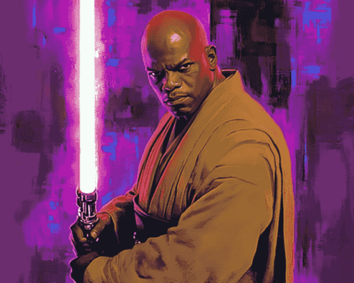 Star Wars Mace Windu Diamond Painting