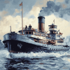 Steam Towboat Ocean Scenes Diamond Painting