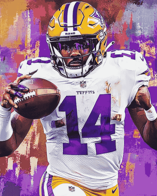 Stefon Diggs Football Diamond Painting