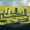 Stone Circle Landscape Diamond Painting