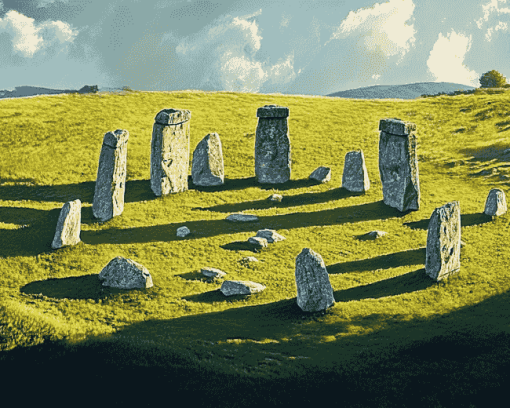 Stone Circle Landscape Diamond Painting