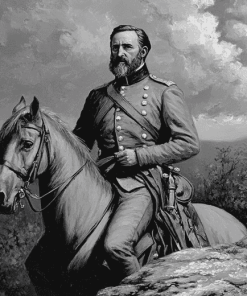 Stonewall Jackson Monochrome Diamond Painting