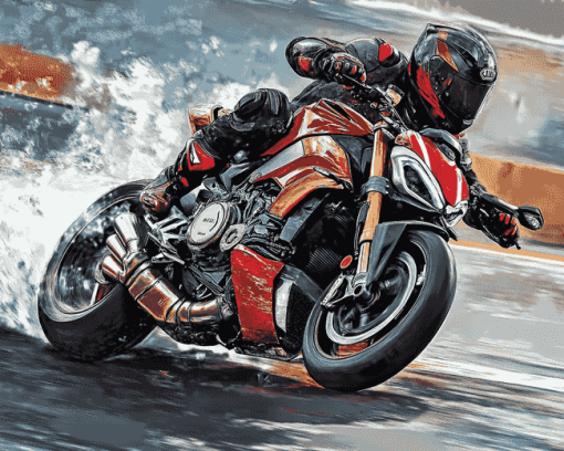 Streetfighter Motorcycle Engines Diamond Painting