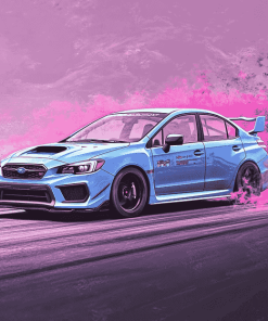 Subaru WRX Grey Turbo Diamond Painting