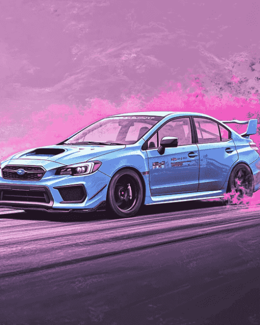 Subaru WRX Grey Turbo Diamond Painting