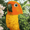 Sun Conure Parrot Diamond Painting