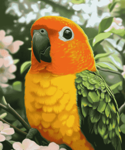 Sun Conure Parrot Diamond Painting