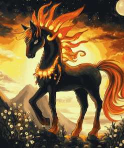 Sun-Kissed Fantasy Horse Diamond Painting