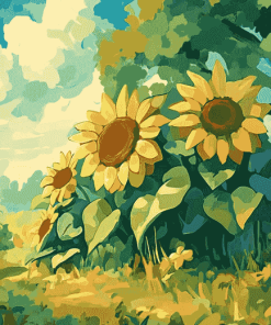 Sunflowers Torterra Pokemon Diamond Painting