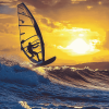 Sunset Beach Windsurfing Diamond Painting