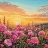 Sunset Flower Garden Diamond Painting