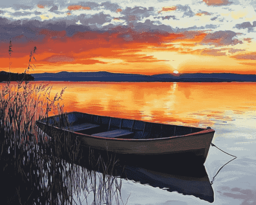 Sunset Over Lake Balaton Diamond Painting