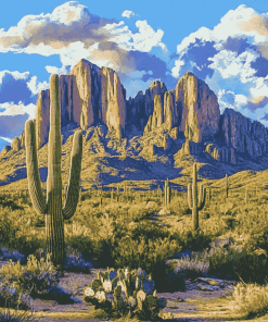 Superstition Mountain Landscapes Diamond Painting