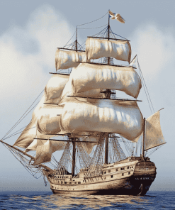 Tall Ship Sailboat Diamond Painting