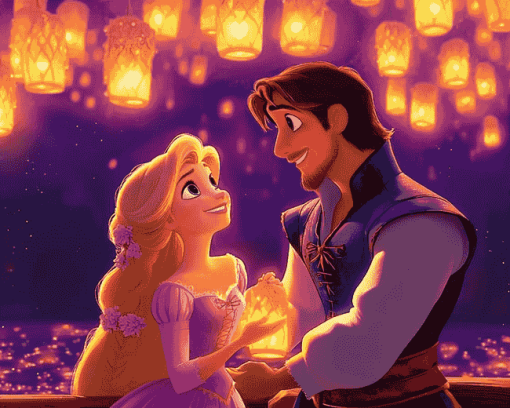 Tangled Disney Lanterns Diamond Painting