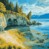 Taupo Mine Bay Coastline Diamond Painting