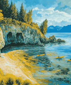 Taupo Mine Bay Coastline Diamond Painting