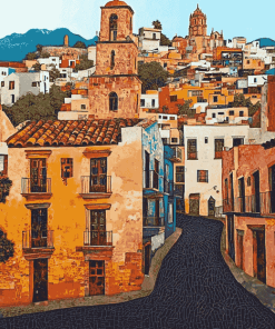 Taxco Cityscape Diamond Painting