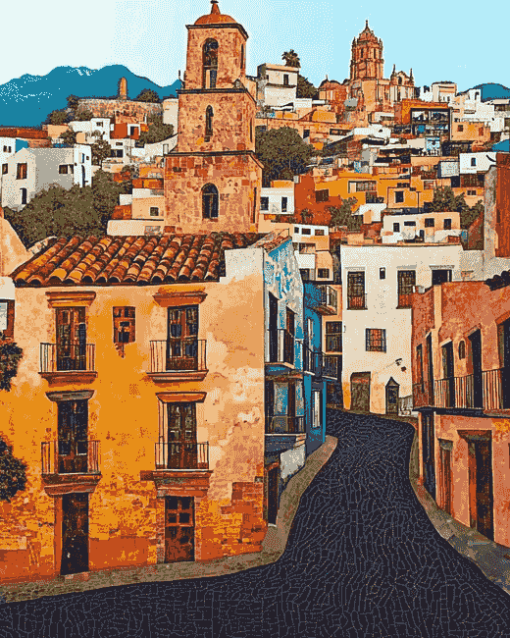 Taxco Cityscape Diamond Painting