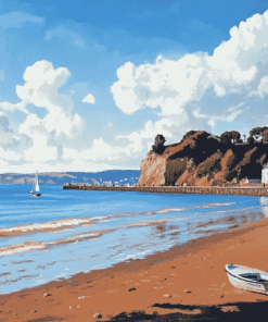 Teignmouth Seascape Diamond Painting