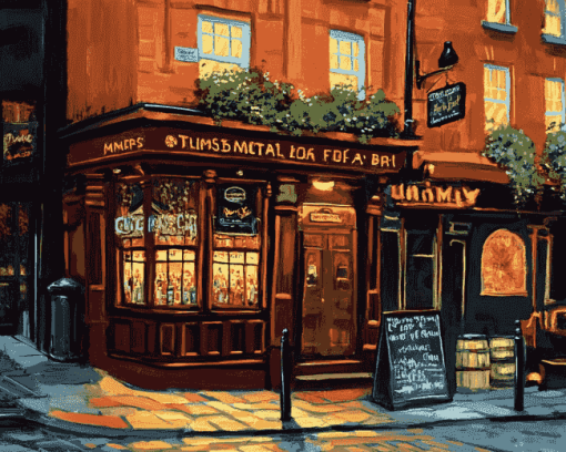 Temple Bar Architecture Diamond Painting