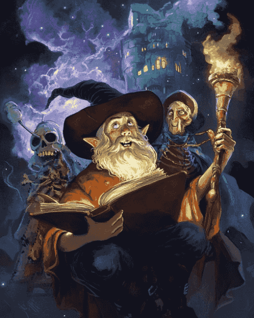 Terry Pratchett Cartoon Diamond Painting