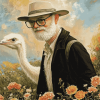 Terry Pratchett Ostriches Diamond Painting