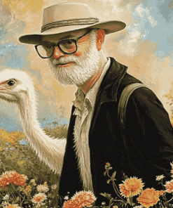 Terry Pratchett Ostriches Diamond Painting