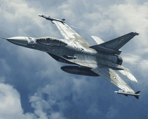 The F 16 Falcon Jet Diamond Painting