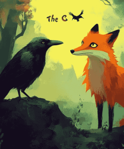 The Fox and the Crow Animation Diamond Painting