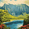 The Garden Isle Kauai Valleys Diamond Painting