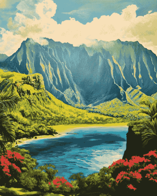 The Garden Isle Kauai Valleys Diamond Painting