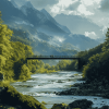 The Giffre River Landscapes Diamond Painting