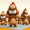 The Goombas Mario Video Game Diamond Painting